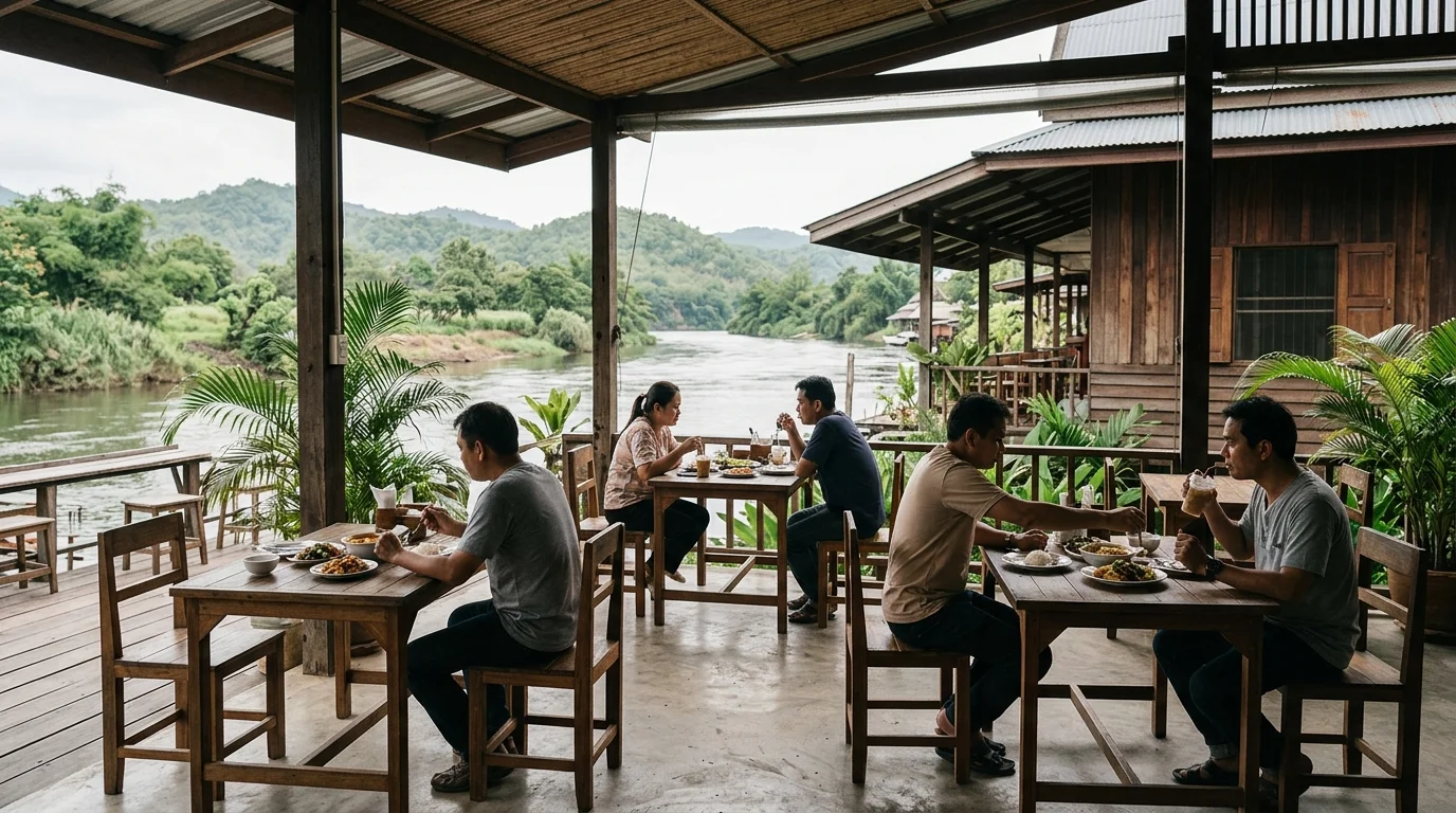 คาเฟ่กาญจนบุรี น่านั่ง บรรยากาศดี พาก๊วนมาได้เลย
